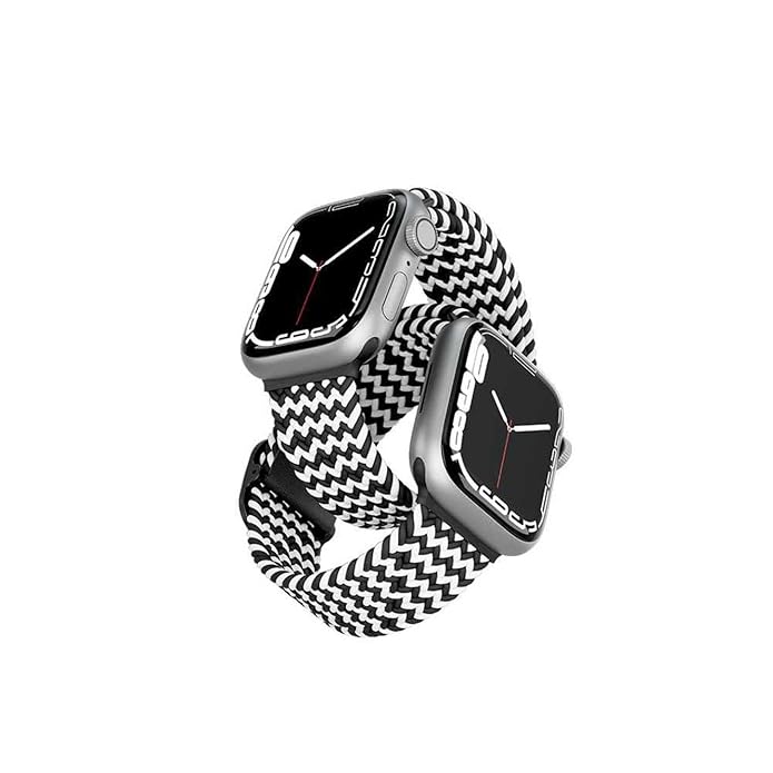LEVELO CRISBEN NYLON STRAP APPLE WATCH ULTRA / SERIES 8 45/49MM BLACK/WHITE LVLCRS49BKWH thumbnail 7