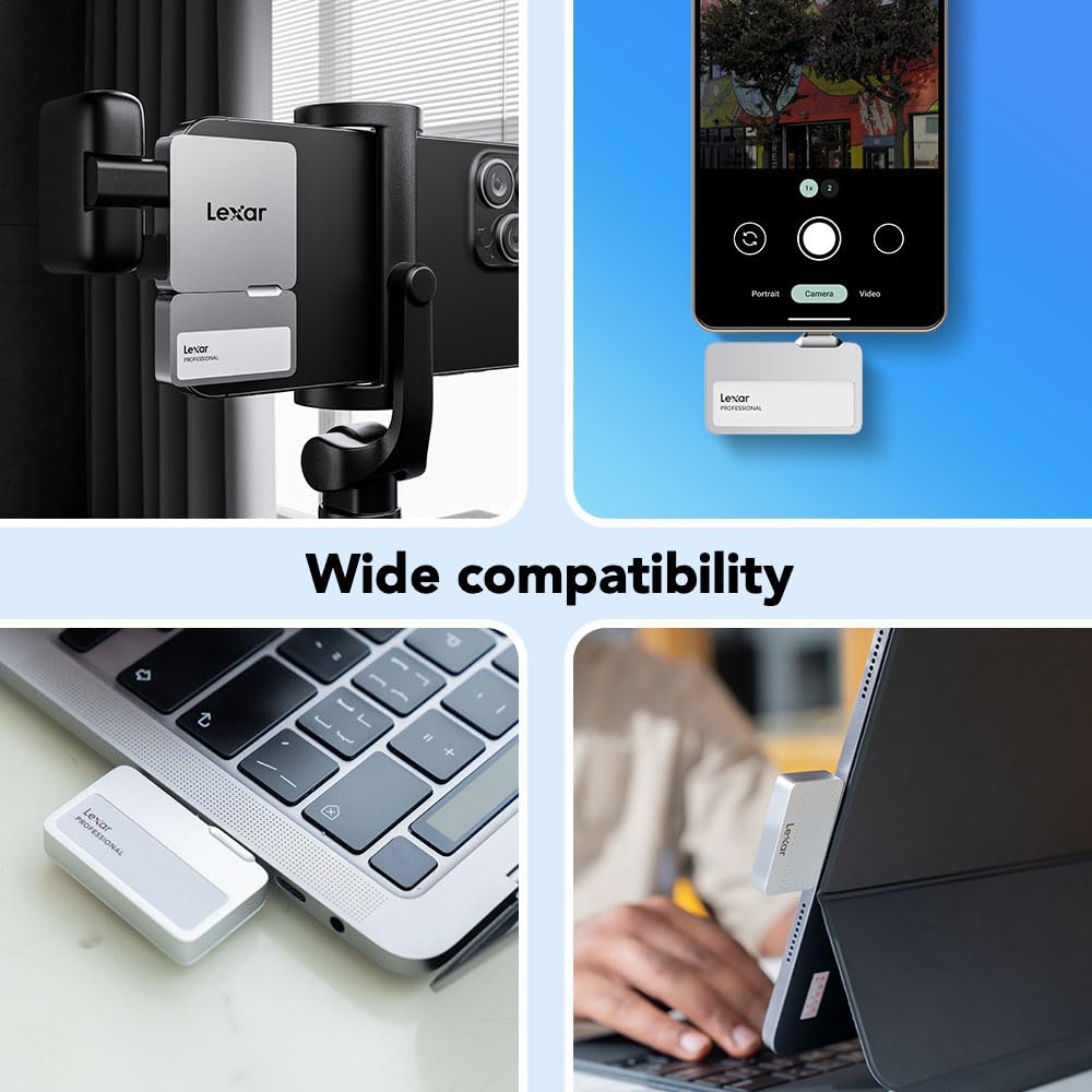 LEXAR PORTABLE 1TB SSD USB 3.2 GEN 2 WITH HUB UP TO 1050 MB/S LSL400S001T-RNSNG thumbnail 18