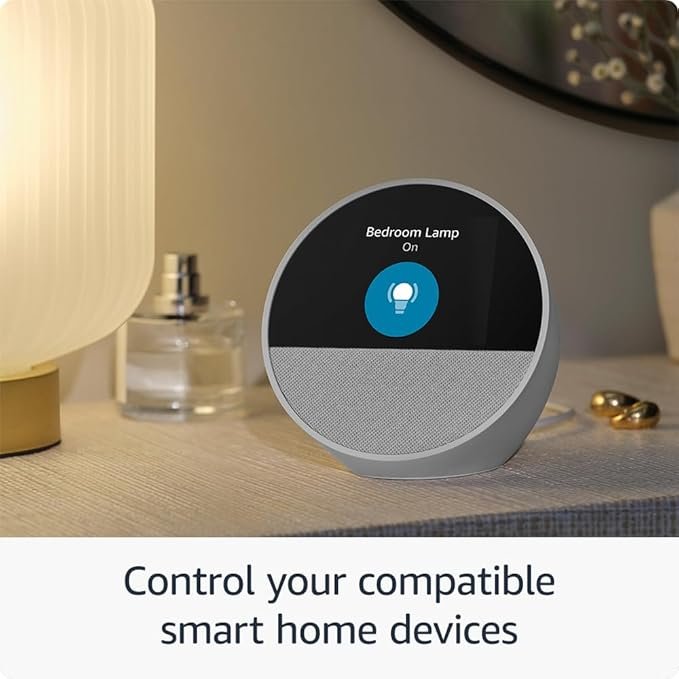 Amazon Echo Spot - Smart Alarm Clock with Vibrant Sound and Alexa Speaker thumbnail 4