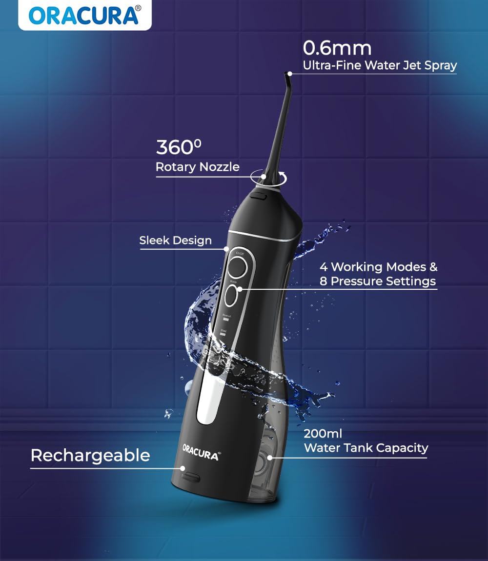 INTELLIGENT WATER FLOSSER WITH 4 NOZZLE L8 BLACK thumbnail 14