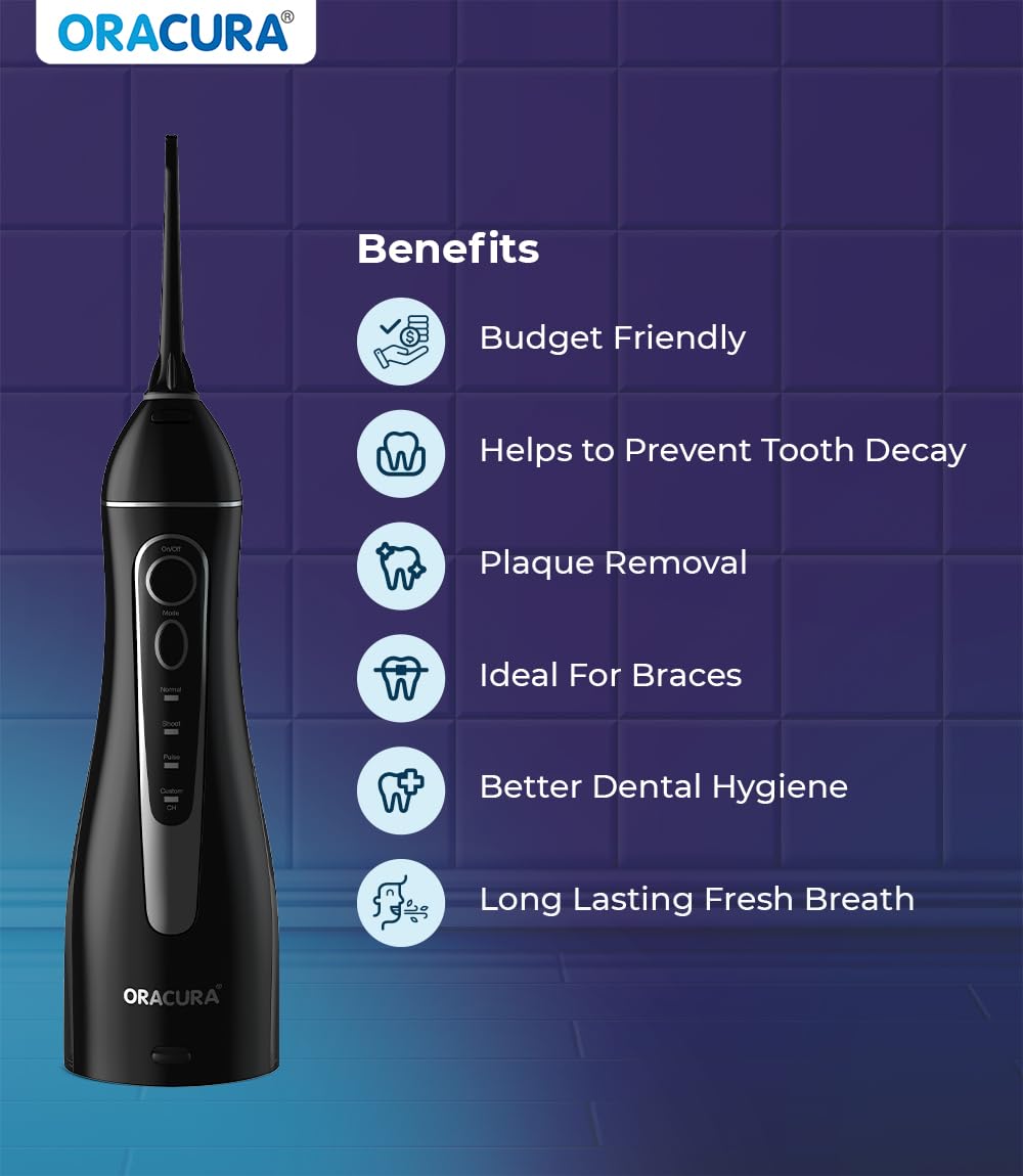 INTELLIGENT WATER FLOSSER WITH 4 NOZZLE L8 BLACK thumbnail 11