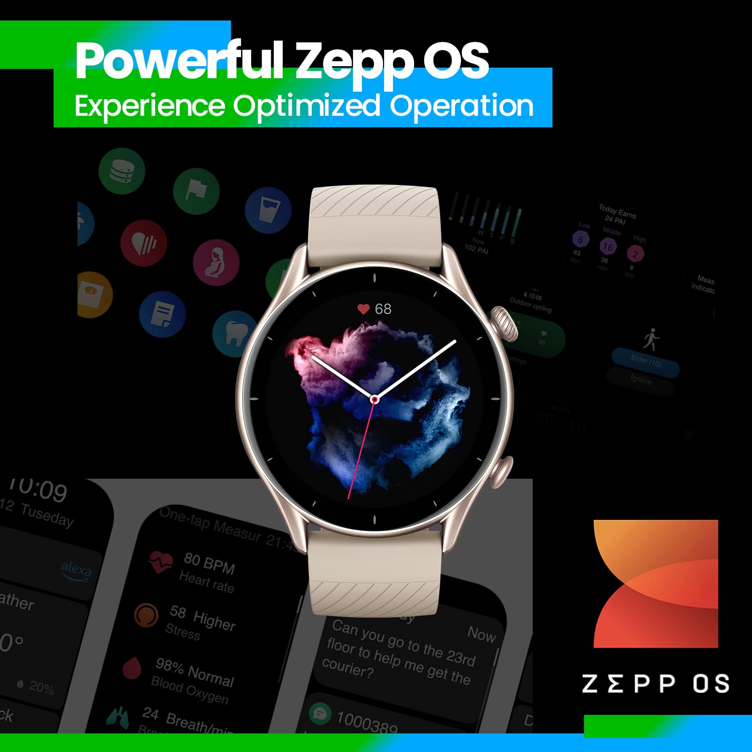 AMAZFIT GTR3 SMART WATCH MOONLIGHT GRAY thumbnail 3