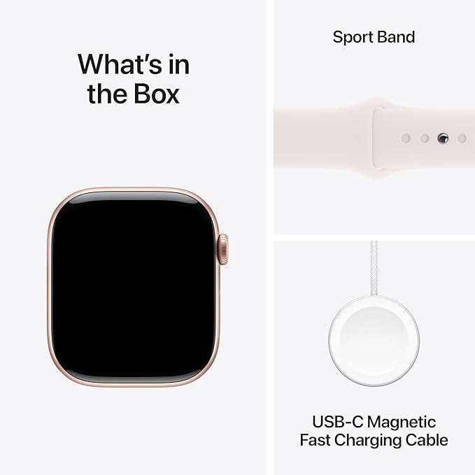 APPLE WATCH SERIES 10 46MM GPS ROSE GOLD ALUMINIUM SPORT BAND M/L MWWU3 thumbnail 9