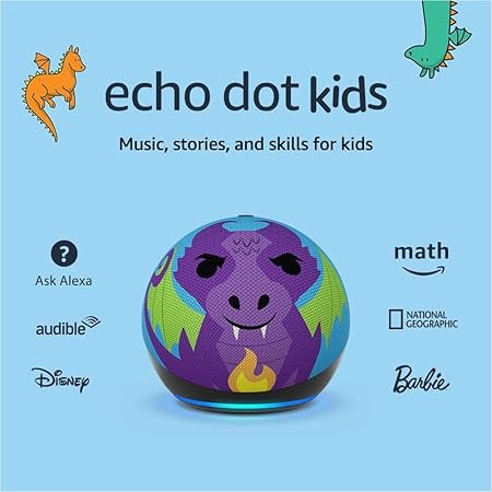 Amazon Echo Dot 5th Generation Kids Edition - Dragon thumbnail 4