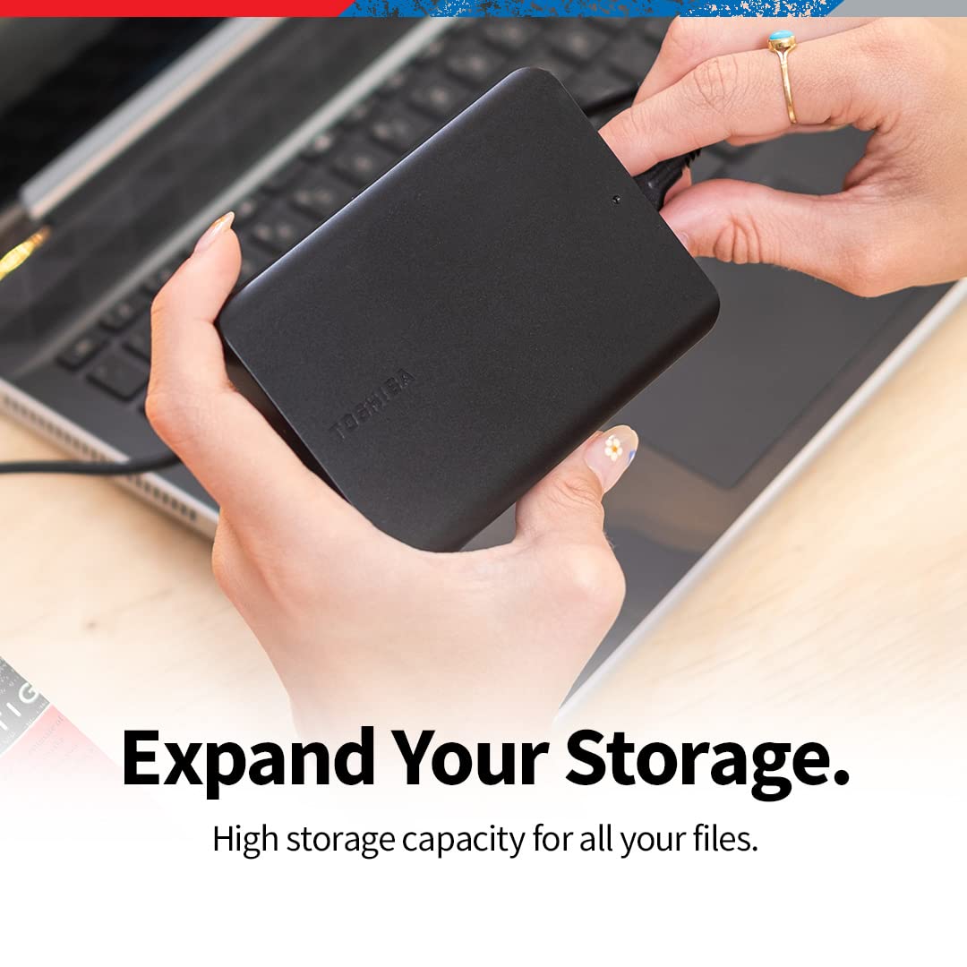 TOSHIBA CANVIO BASICS EXTERNAL HARD DRIVE 2TB BLACK HDTB520EK3AA thumbnail 9