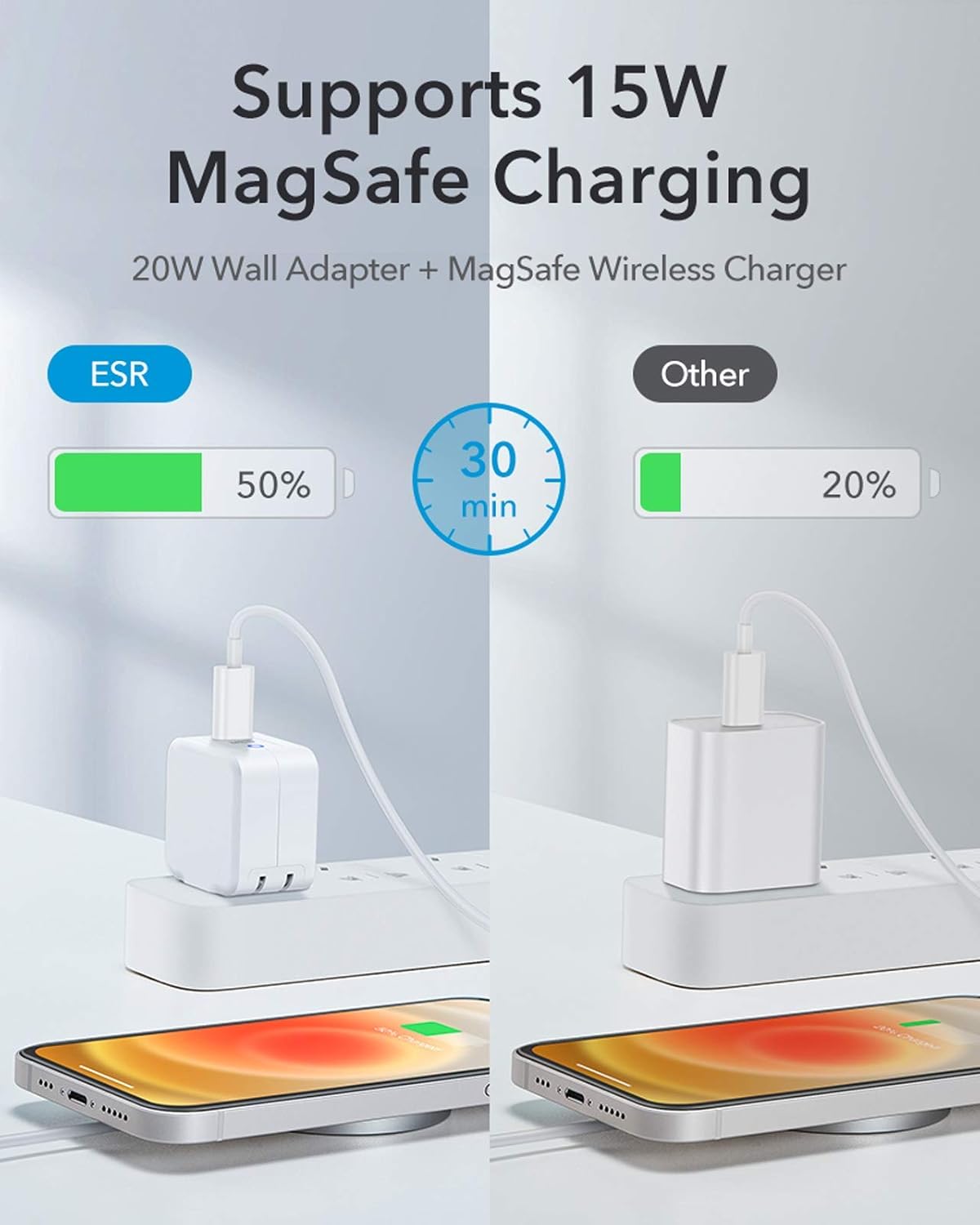 ESR 20W MINI PD CHARGER WITH TYPE C CABLE WHITE thumbnail 13
