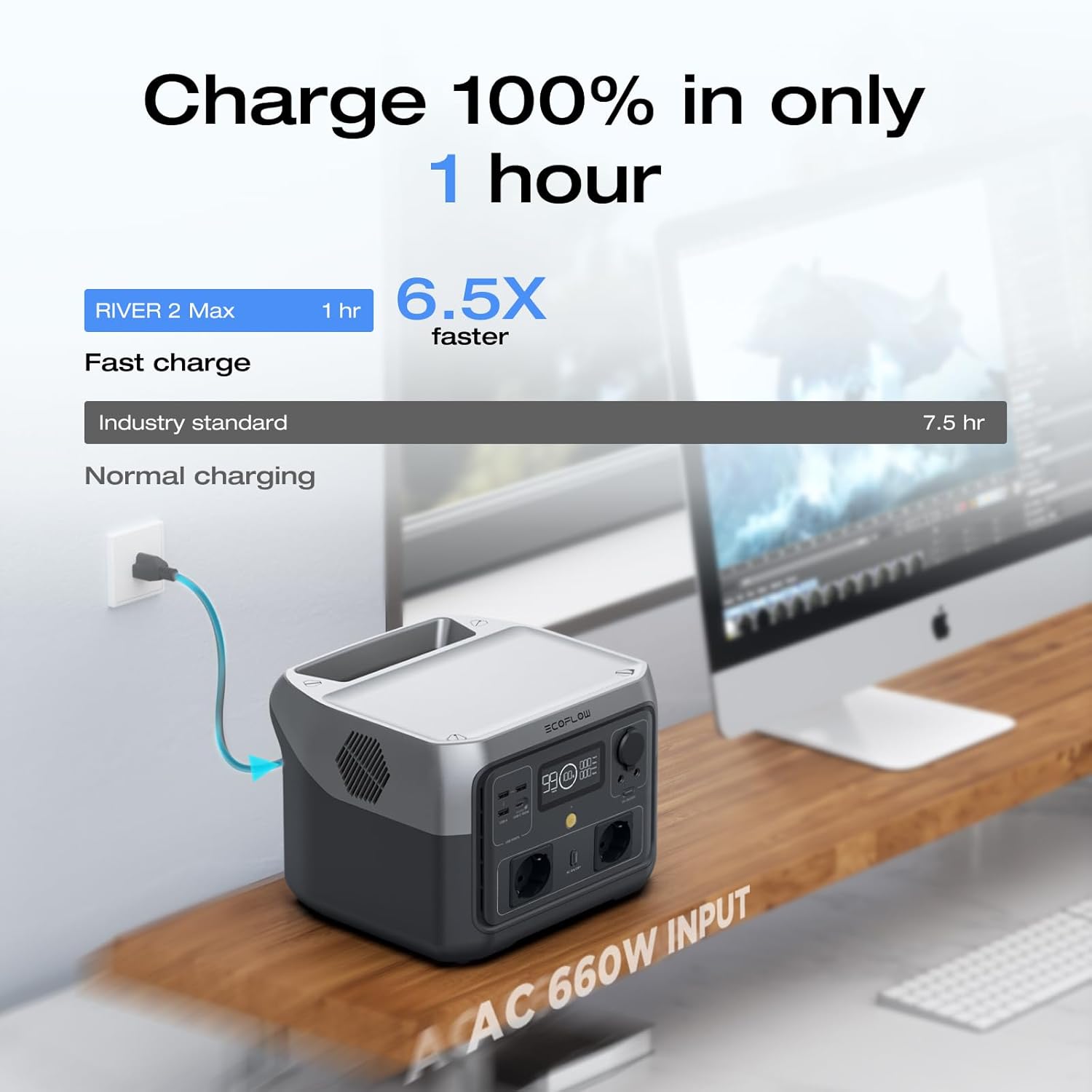 ECOFLOW RIVER 2 MAX PORTABLE POWER STATION 512WH EFR610 thumbnail 10