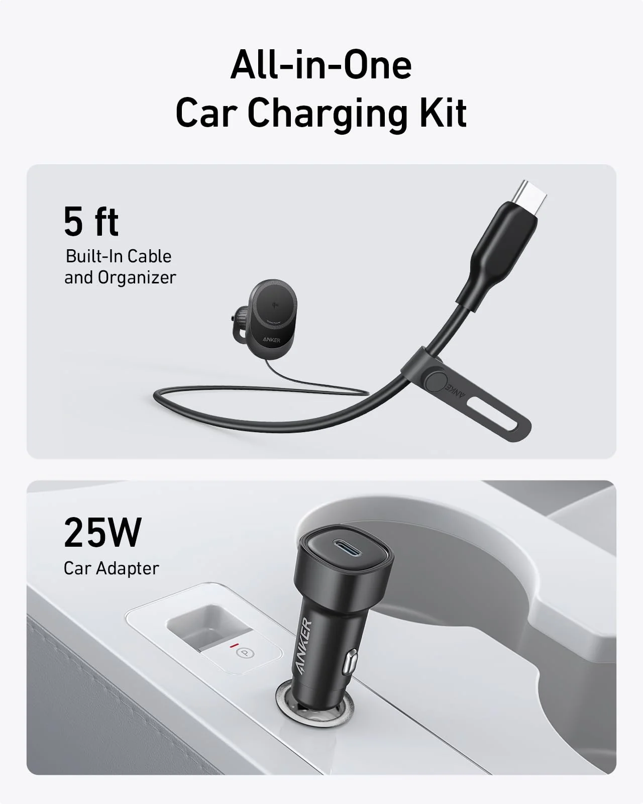 ANKER MAGGO WIRLESS CHARGER WITH CAR ADAPTER BLACK B2932111 thumbnail 5