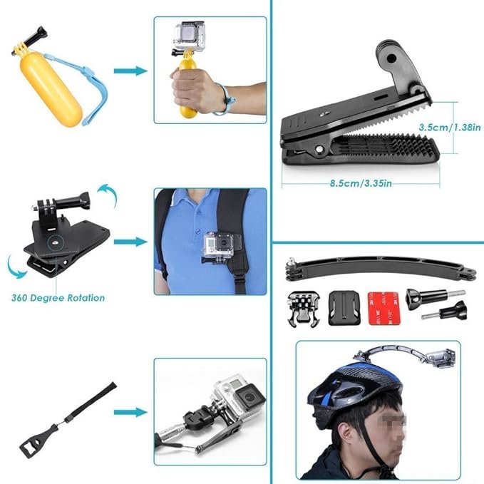 POWERPAK 50 IN 1 GOPRO ACTION CAMERA ACCESSORIES KIT thumbnail 13