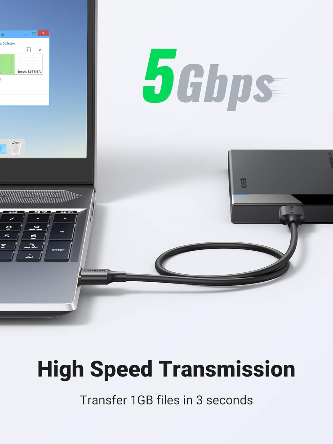 UGREEN USB 3.0 A MALE TO MICRO USB 3.0 MALE CABLE BLACK 2MM 10843 thumbnail 10