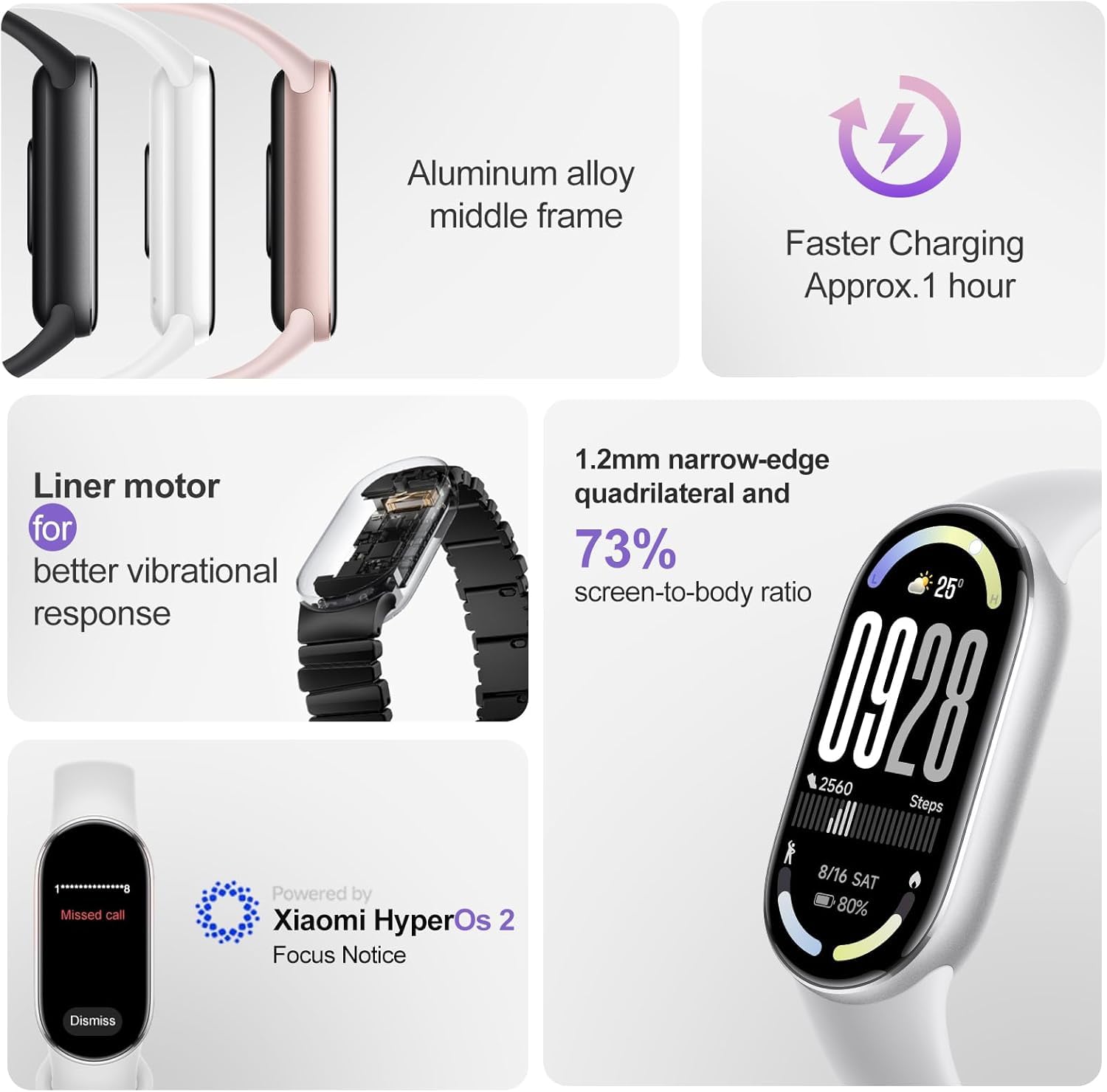 XIAOMI SMART BAND 10 CERAMIC EDITION PEARL WHITE thumbnail 10