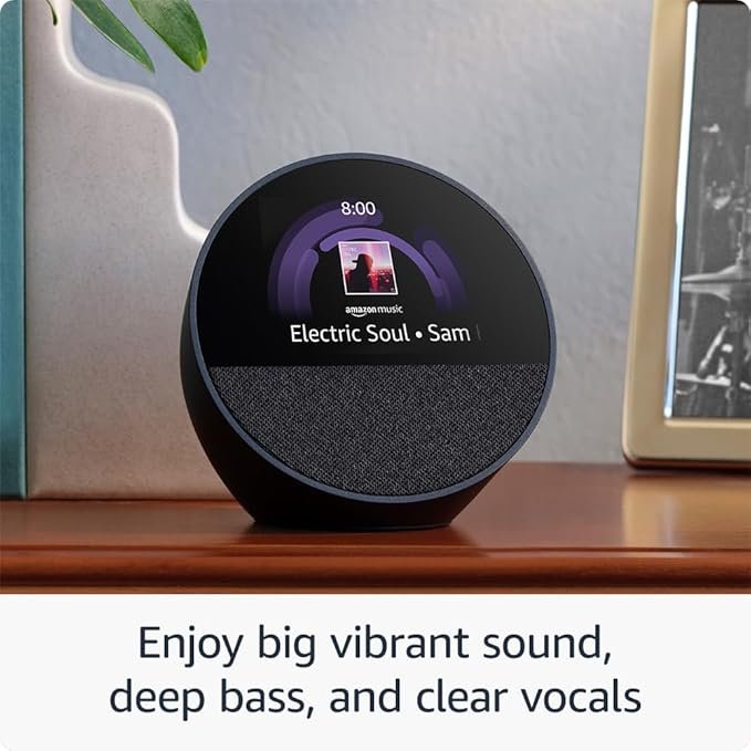 Amazon Echo Spot - Smart Alarm Clock with Vibrant Sound and Alexa Speaker thumbnail 10