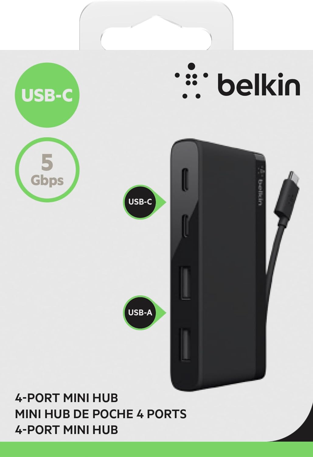 BELKIN 4 PORT MINI HUB F4U090BTBLK thumbnail 12