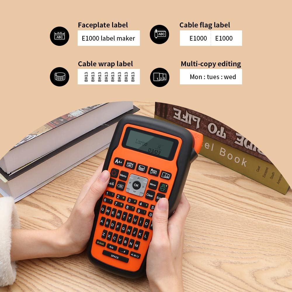 HANDHELD LABEL PRINTER ORANGE E1000 PRO thumbnail 13