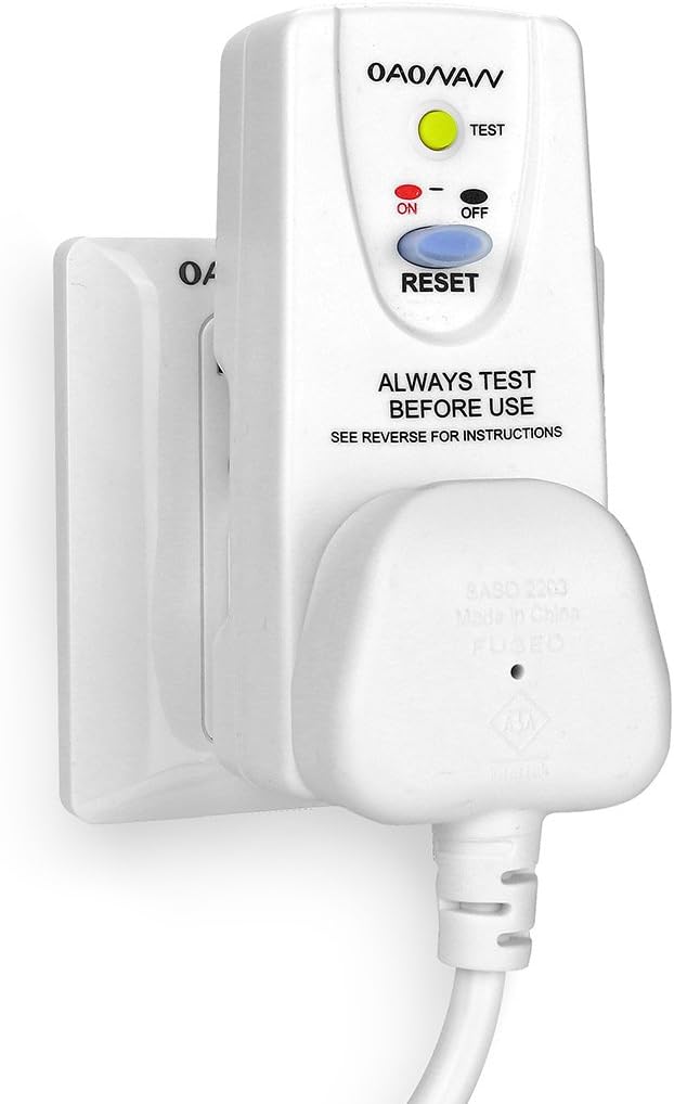 OAONAN PORTABLE RCD SAFETY UK PLUG ADAPTER NB-H3E thumbnail 15