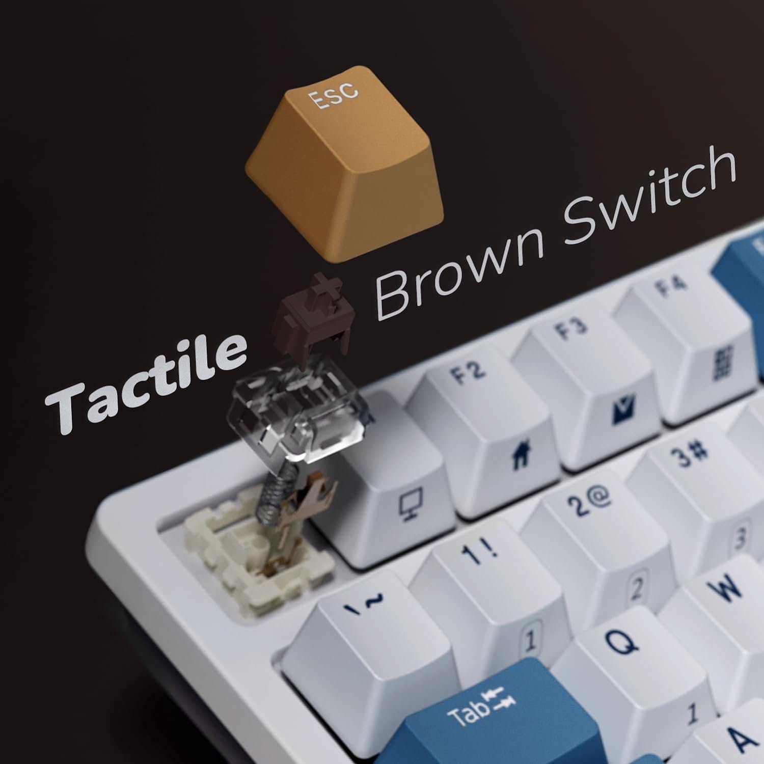 Royal Kludge RGB Tri-Modes Hot-Swap Gaming Keyboard with Brown Switches in Klein Blue - RK98 thumbnail 15