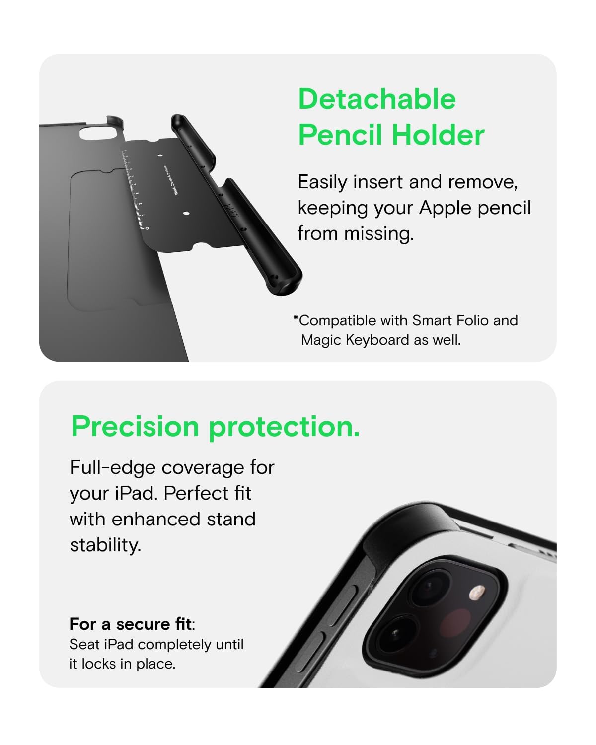 MUTURAL IPAD AIR 13 INCH (M2) QING YA SERIES FOLIO CASE WITH HIDDEN STYLUS SLOT BLACK thumbnail 14