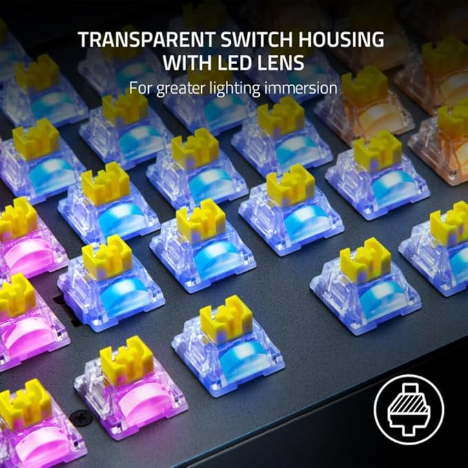 RAZER MECHANICAL SWITCHES CLICKY GEN- YELLOW LINEAR RC21-02040100-R3M1 thumbnail 9