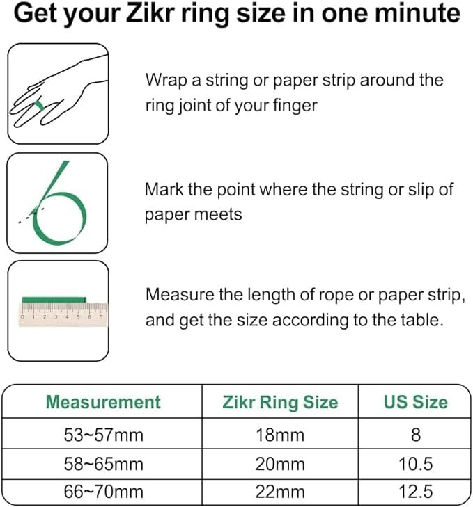 ZIKR RING i QIBLA TASBIH RING (18MM) thumbnail 7