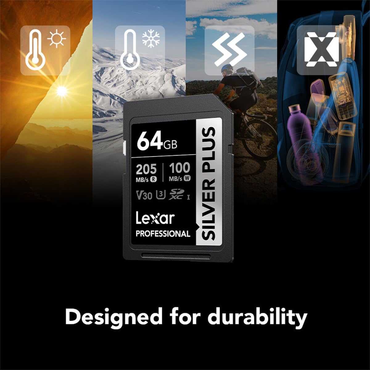 LEXAR PROFESSIONAL SILVER PLUS SDXC UHS-I CARDS 205MBPS-64GB LSDSIPL064G-BNNNG thumbnail 13
