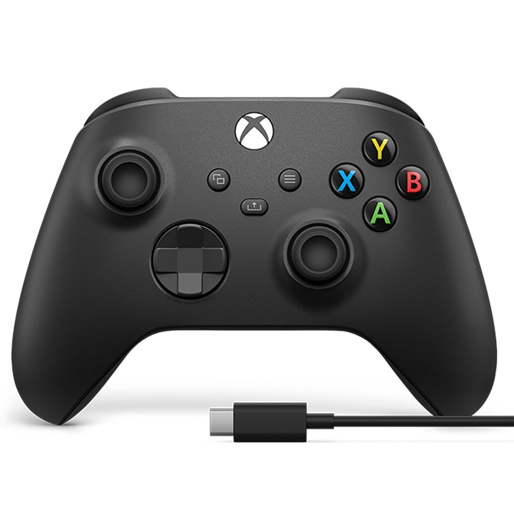 XBOX WIRELESS CONTROLLER WITH USB C CABLE CARBON BLACK 1V8-00015