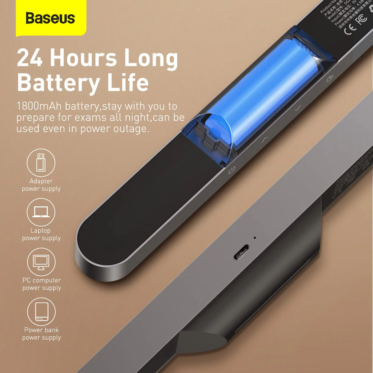 BASEUS MAGNETIC CHARGING DESK LAMP DARK GRAY DGXC-C0G thumbnail 17