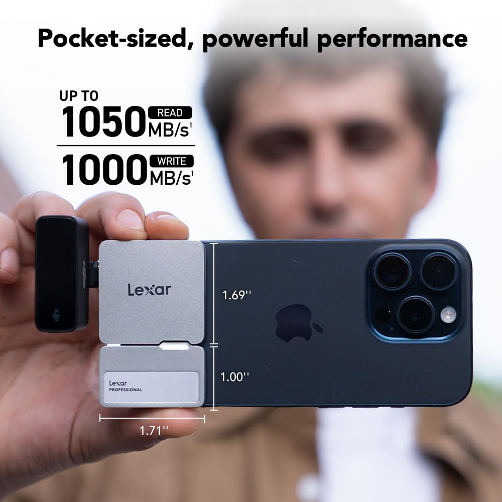 LEXAR PORTABLE 1TB SSD USB 3.2 GEN 2 WITH HUB UP TO 1050 MB/S LSL400S001T-RNSNG thumbnail 11