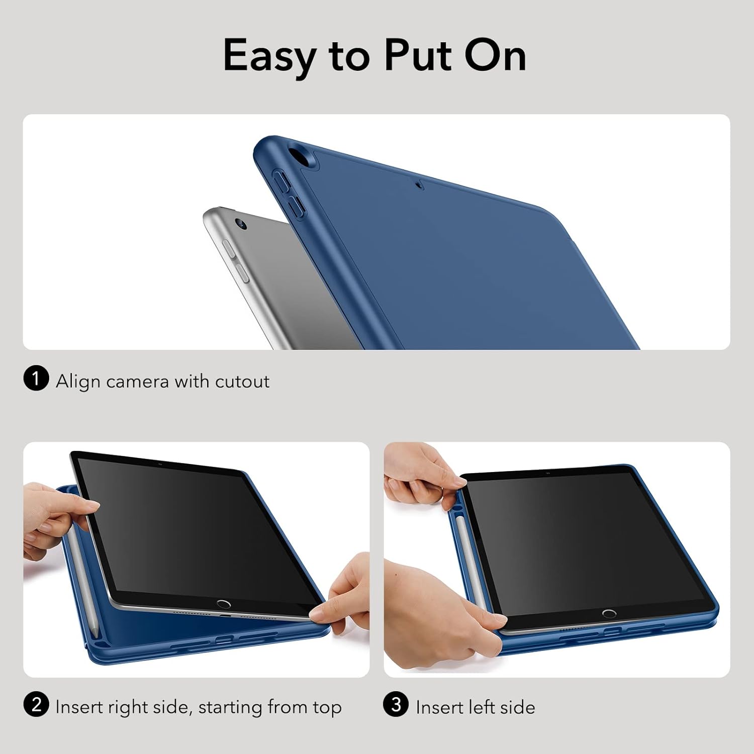 ESR IPAD 8/7 URBAN FOLIO CASE WITH PENCIL HOLDER BLUE thumbnail 15