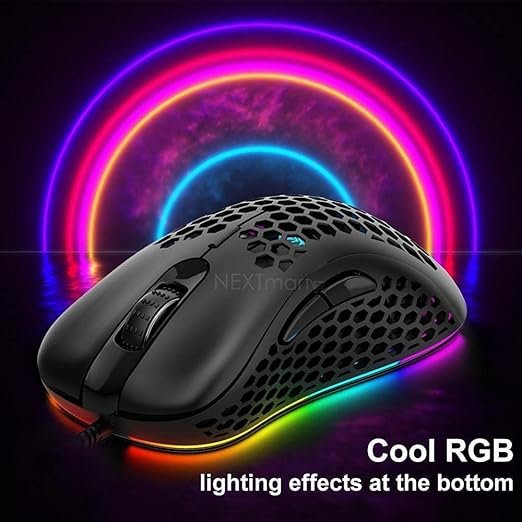 AULA Wind Gaming Mouse (Black, Rainbow Backlight, F810) - Stylish Design with Precision Control thumbnail 7