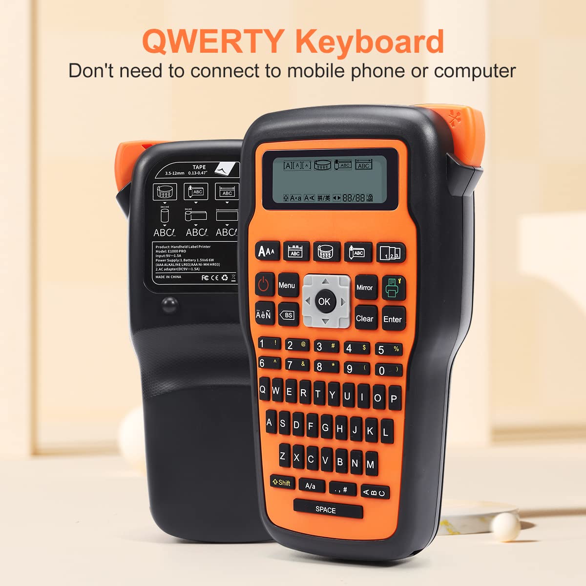 HANDHELD LABEL PRINTER ORANGE E1000 PRO thumbnail 12