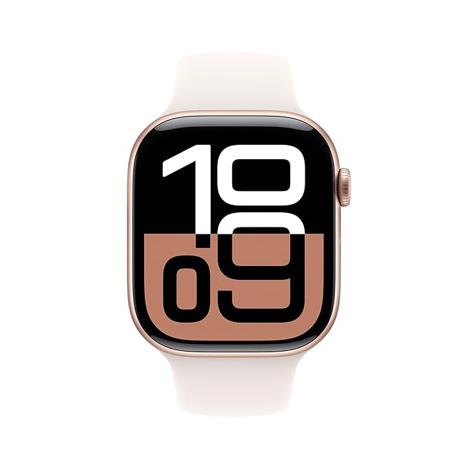 APPLE WATCH SERIES 10 46MM GPS ROSE GOLD ALUMINIUM SPORT BAND M/L MWWU3 thumbnail 6