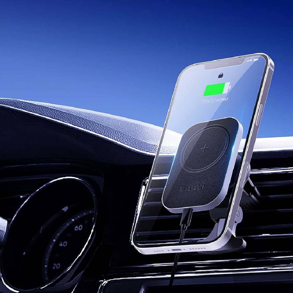 BLUPEBBLE NAVIMAG MOUNT PRO MAGNETIC WIRELESS CAR MOUNT WITH LED LIGHTS GRAY BP-NAVIMAGMOUNTPRO-GY thumbnail 5