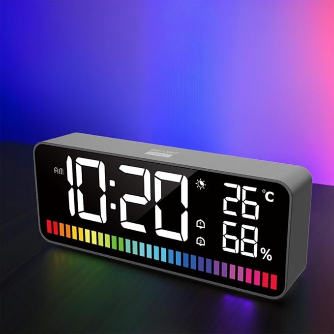 LED Alarm Clock 8002-A - Sleek Design with Bright Digital Display thumbnail 4
