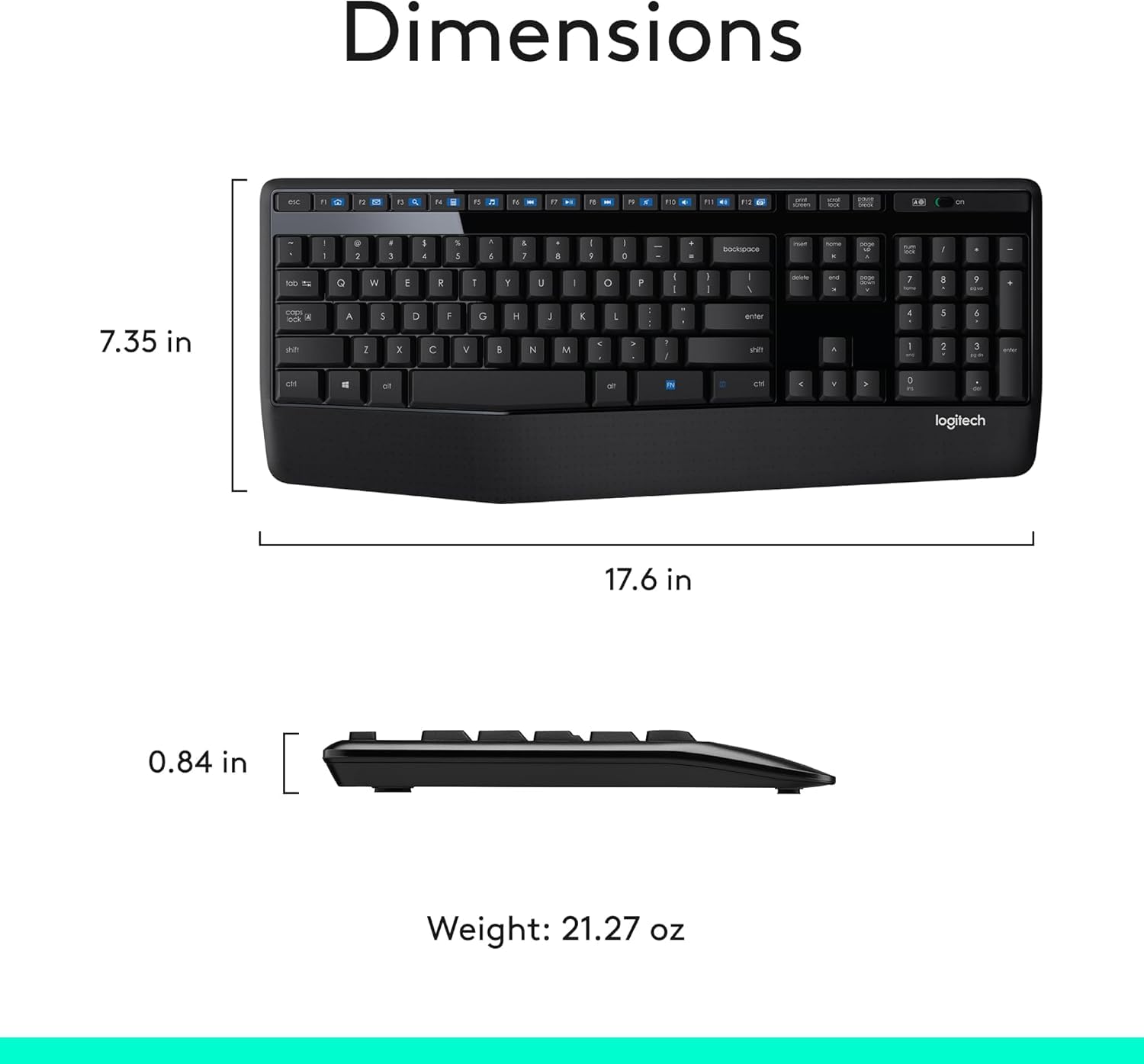 LOGITECH WIRELESS COMBO COMFORT KEYBOARD MK345 920-010068 thumbnail 10