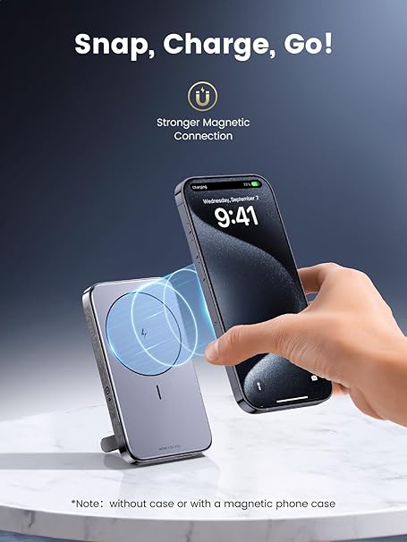 UGREEN MAGNETIC WIRELESS POWER BANK 10000MAH SPACE GRAY PB206 thumbnail 14