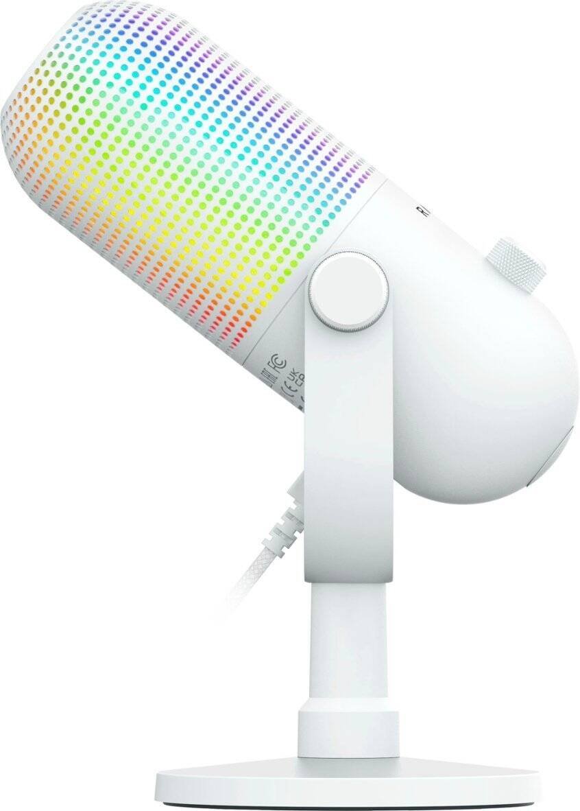 Razer Seiren V3 Chroma Condenser Microphone (Quartz White, RZ19-05060200-R3M1) - Studio-Quality Audio with RGB Lighting thumbnail 8