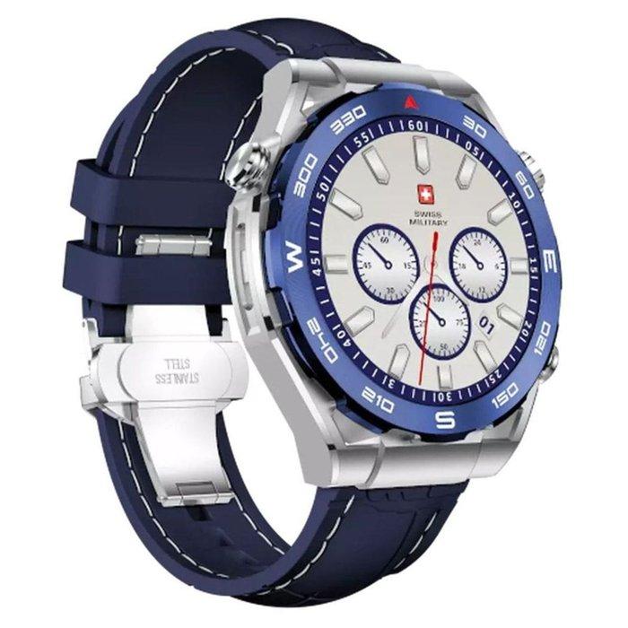SWISS MILITARY DOM 3 WATCH WITH SILICONE STRAP BLUE SM-W-DOM3-SIF-BLUSIST-2PRESTP thumbnail 6