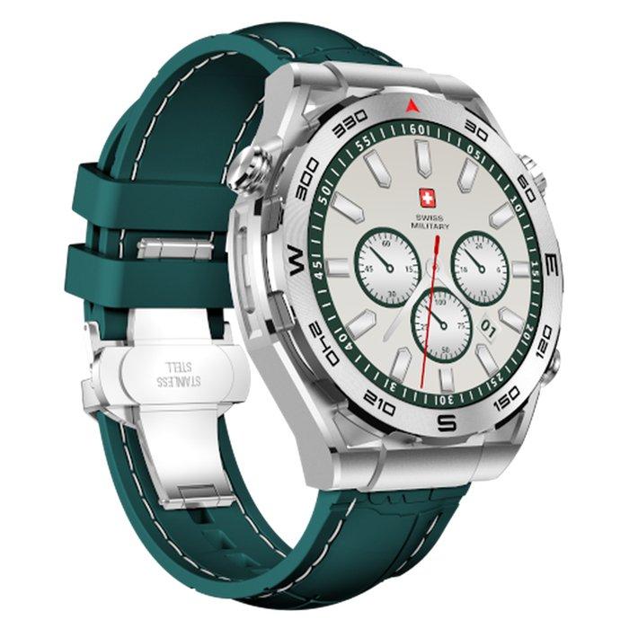 SWISS MILITARY DOM 3 WATCH WITH SILICONE STRAP GREEN SM-W-DOM3-SIF-GRNSIST-2PRESTP thumbnail 7