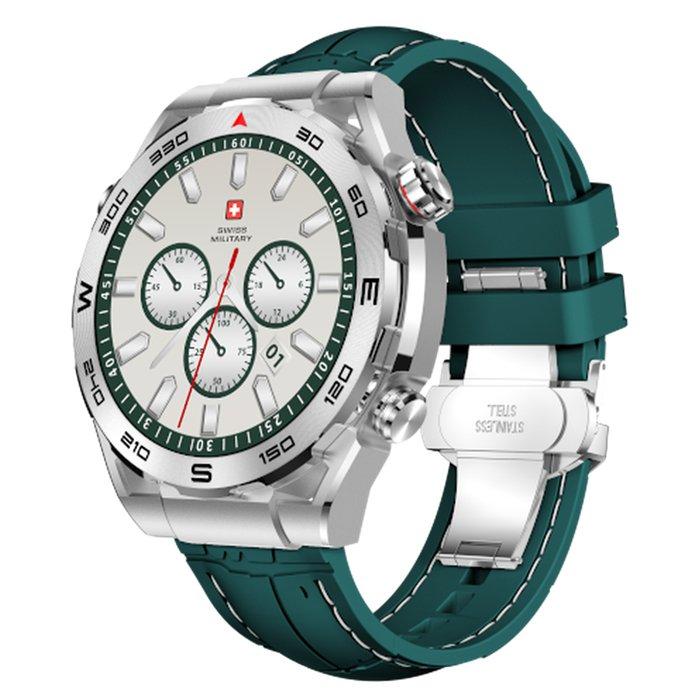 SWISS MILITARY DOM 3 WATCH WITH SILICONE STRAP GREEN SM-W-DOM3-SIF-GRNSIST-2PRESTP thumbnail 6