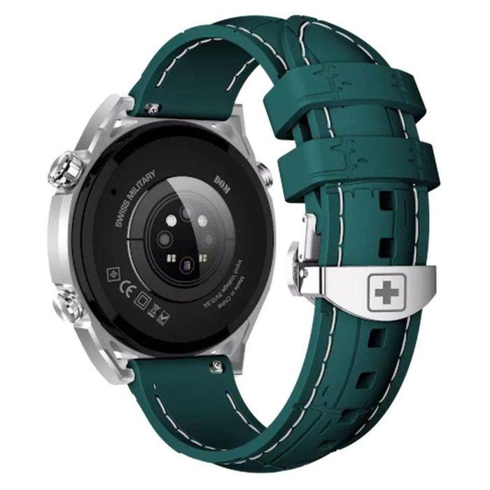 SWISS MILITARY DOM 3 WATCH WITH SILICONE STRAP GREEN SM-W-DOM3-SIF-GRNSIST-2PRESTP thumbnail 5