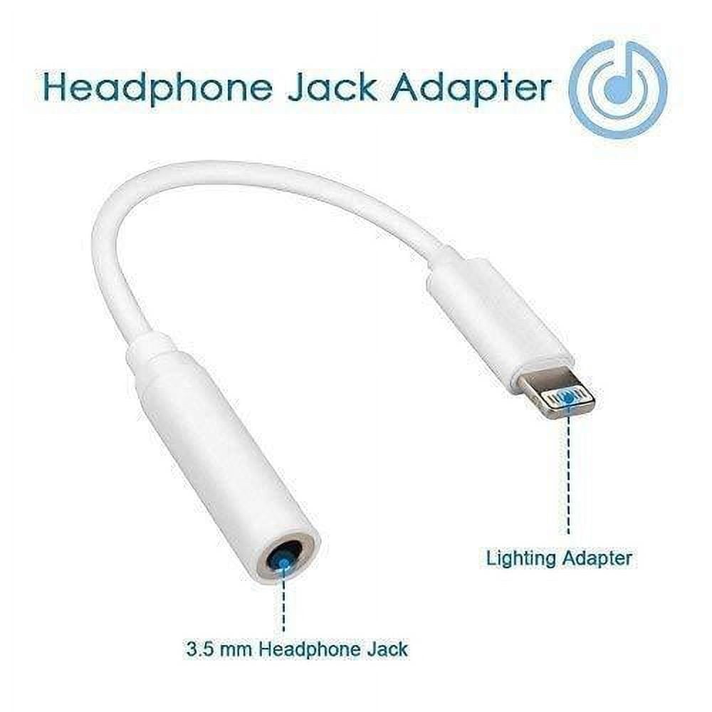 YESIDO LIGHTNING TO 3.5MM FEMALE AUX AUDIO CABLE 30CM WHITE YAU44 thumbnail 7