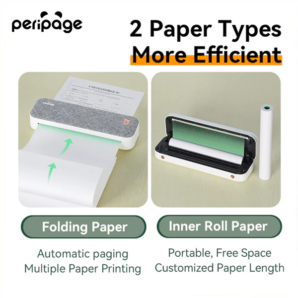 PeriPage A40 Mini Printer (Grey) - Portable and Efficient Wireless Printing Solution thumbnail 13