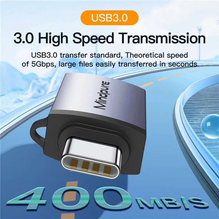 MINDPURE TYPE-C MALE TO USB 3.2 GEN 2 ADAPTER GRAY LX10659 thumbnail 8