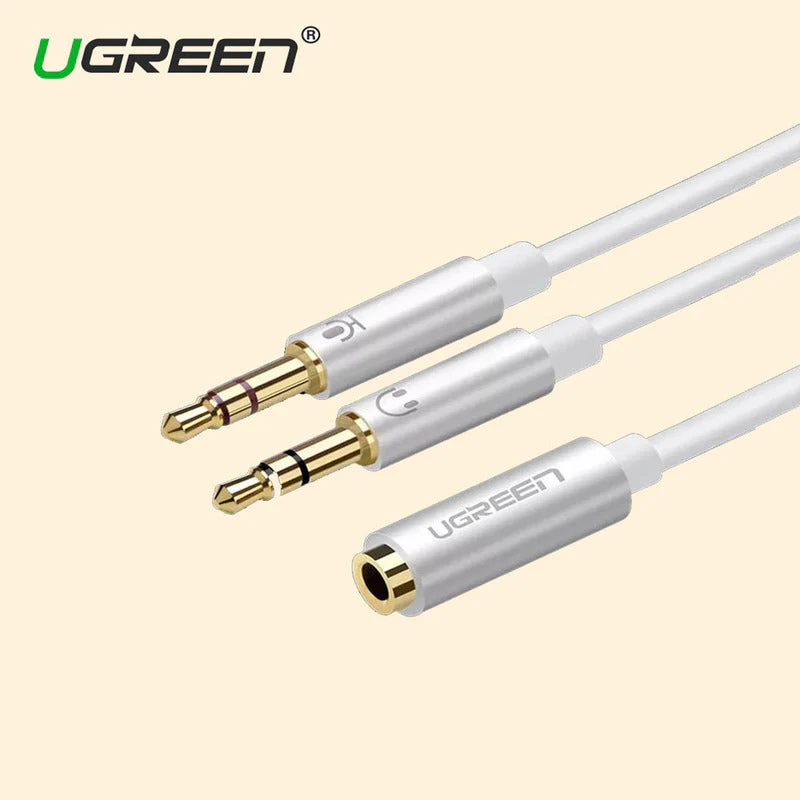 UGREEN 3.5MM FEMALE TO 2 MALE AUDIO CABLE ABS CASE WHITE 20897 thumbnail 8