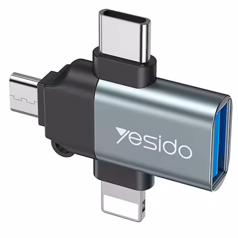 YESIDO OTG ADAPTER BLACK GS35 thumbnail 3
