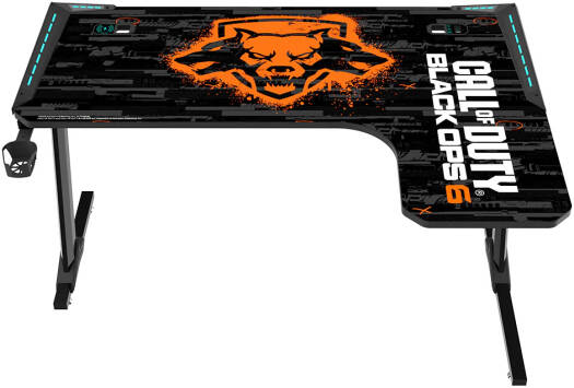 GAMEON CALL OF DUTY RGB FLOWING LIGHT GAMING DESK WITH TABLE MOUSE PAD BLKOPS6-RAPTOR-R thumbnail 6