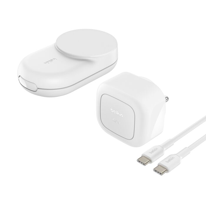 BELKIN ULTRA CHARGE QI2 25W 3 IN 1 FOLDABLE MAGNETIC CHARGER WHITE WIZ037MYWH thumbnail 17