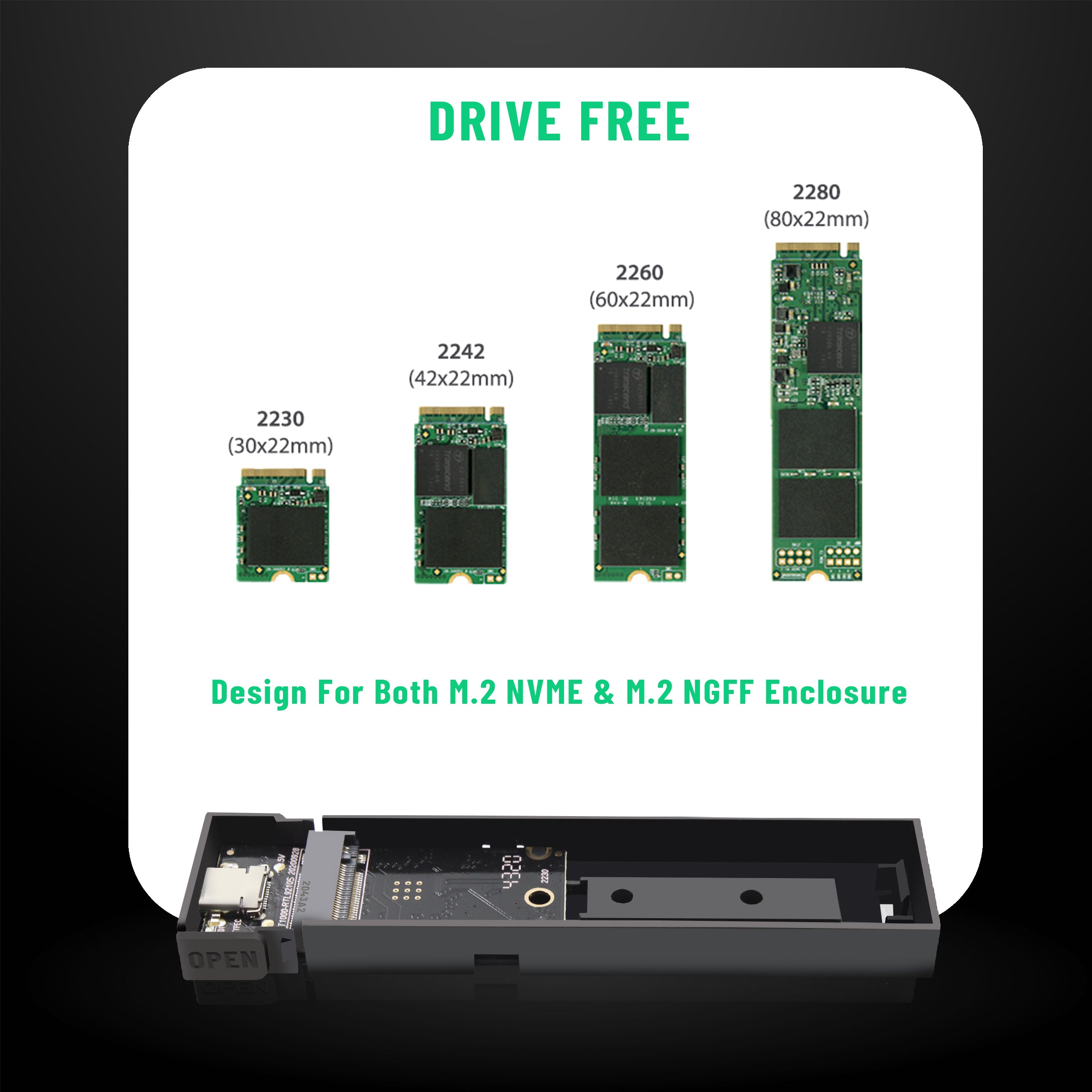 S-TEK M.2 NVME & M.2 NGFF SSD ENCLOSURE thumbnail 6