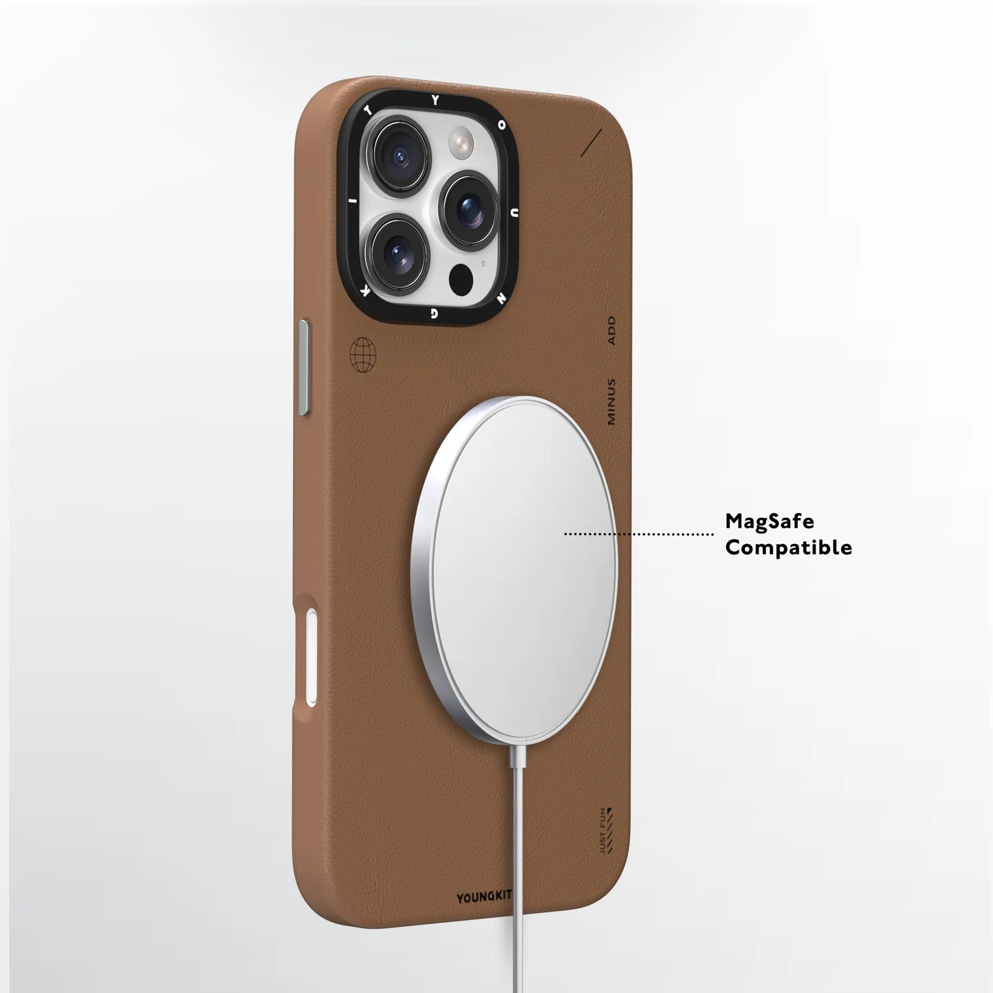 YOUNGKIT IPHONE 16 PRO LEATHER CASE BROWN KJPZHJ003 thumbnail 3
