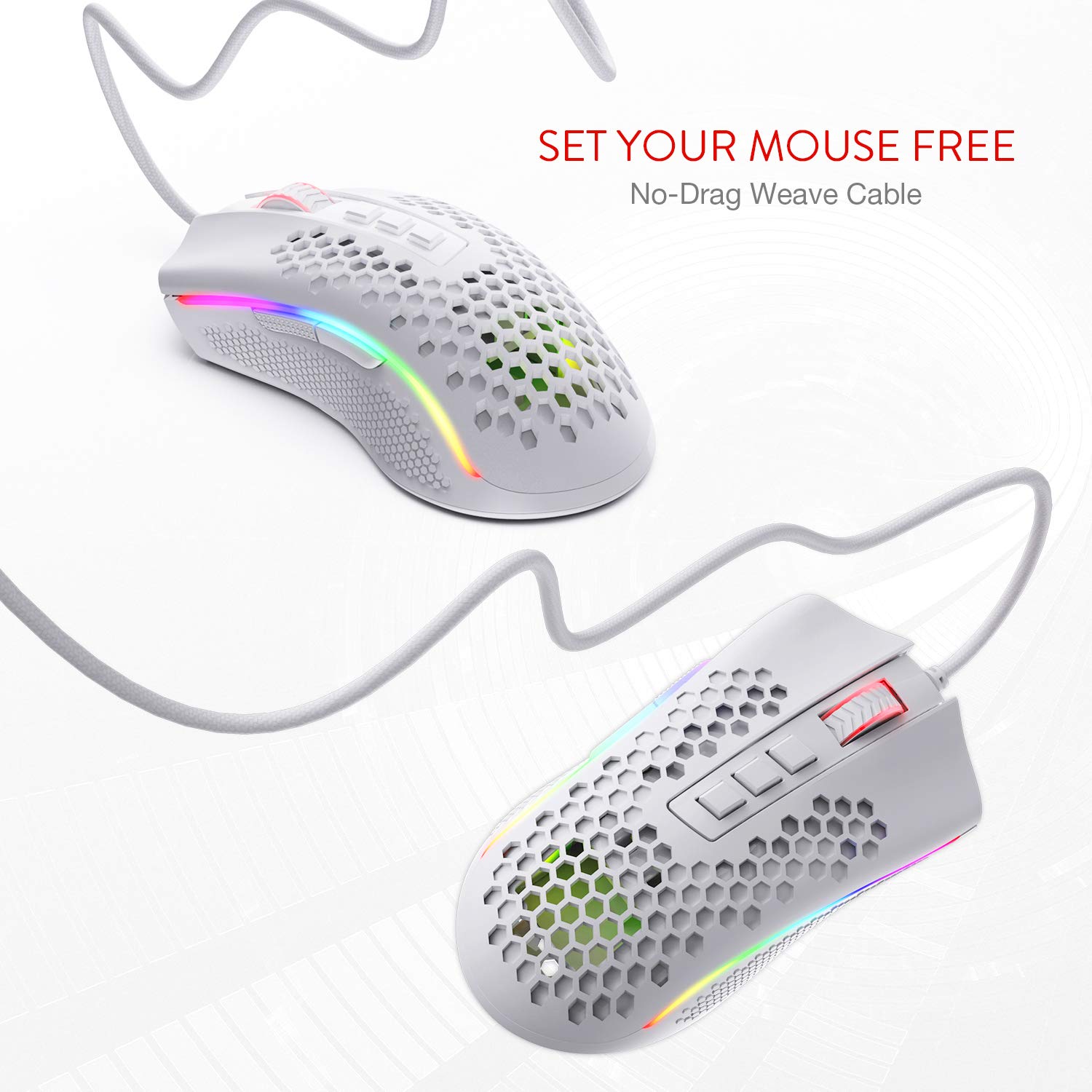 REDRAGON STORM HONEYCOMB WIRED GAMING MOUSE M808-RGB thumbnail 15
